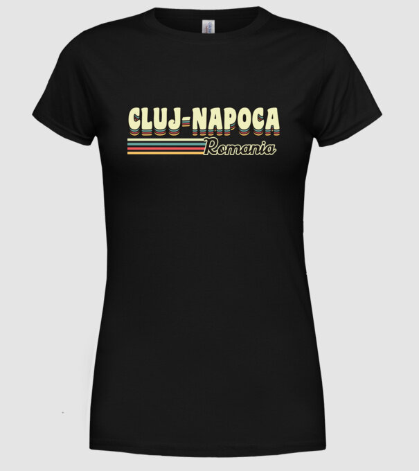 România Cluj-Napoca model negru pe tricou