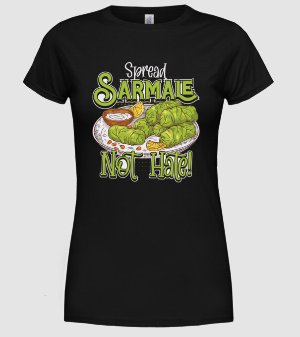 România Sarmale model negru pe tricou