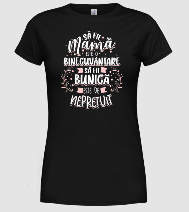 Să fii bunică este neprețuit model negru pe tricou
