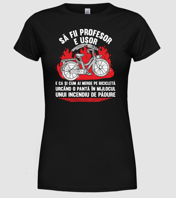 Să fii profesor e ușor model negru pe tricou