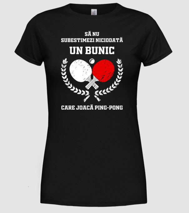 Să nu subestimezi niciodată un bunic care joacă ping-pong model negru pe tricou