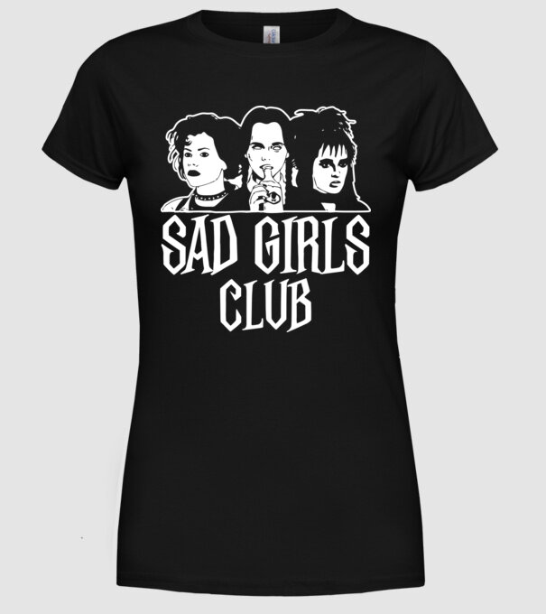 Sad Girls Club model negru pe tricou