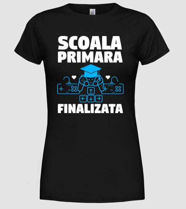 Scoala Primara Finalizata model negru pe tricou