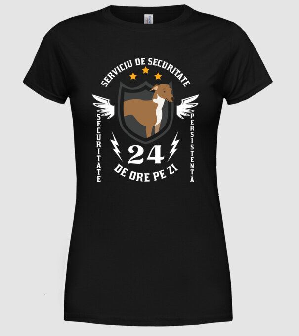 serviciu de securitate - securitate - persistență - 24 de ore pe zi model negru pe tricou