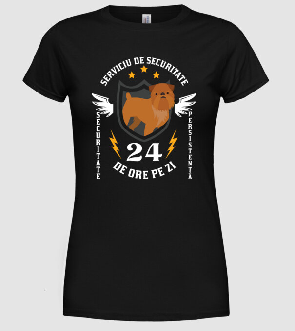 serviciu de securitate - securitate - persistență - 24 de ore pe zi model negru pe tricou