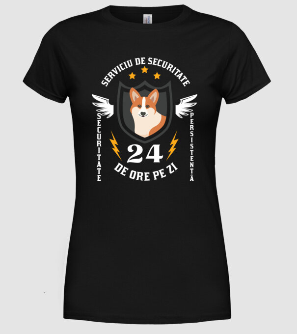 serviciu de securitate - securitate - persistență - 24 de ore pe zi model negru pe tricou