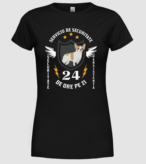 serviciu de securitate - securitate - persistență - 24 de ore pe zi model negru pe tricou