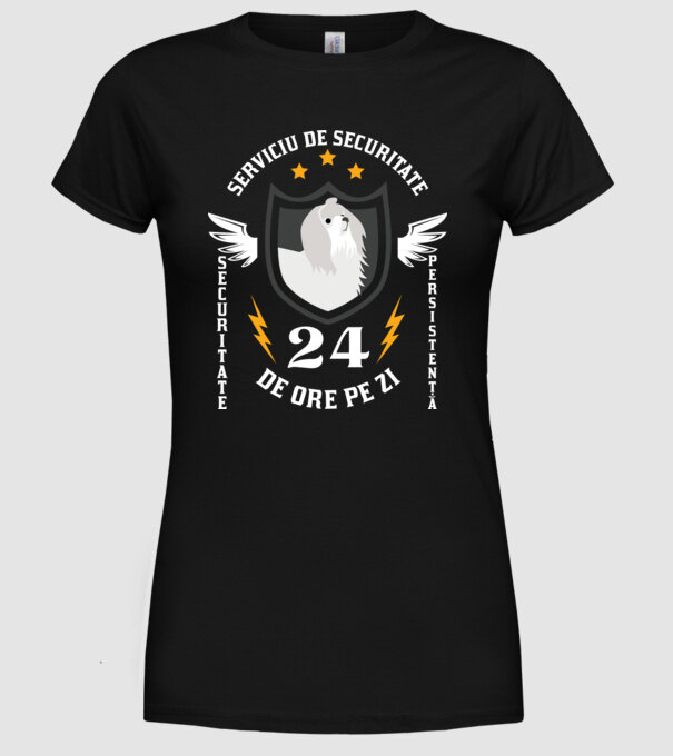 serviciu de securitate - securitate - persistență - 24 de ore pe zi model negru pe tricou