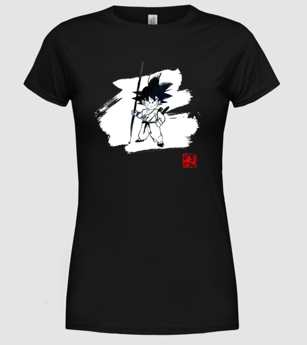 son goku art model negru pe tricou