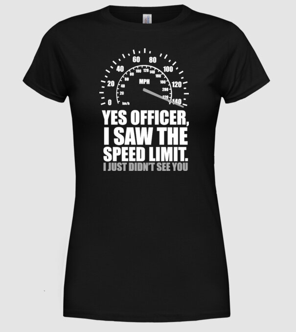 Speed limit model negru pe tricou