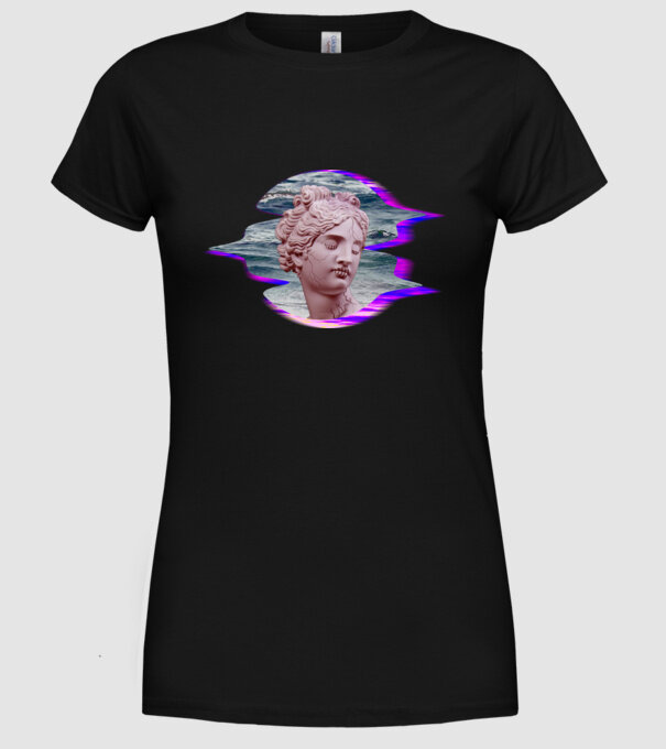 Statue model negru pe tricou