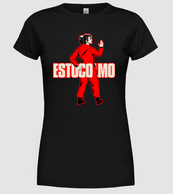 stockholm la casa de papel model negru pe tricou