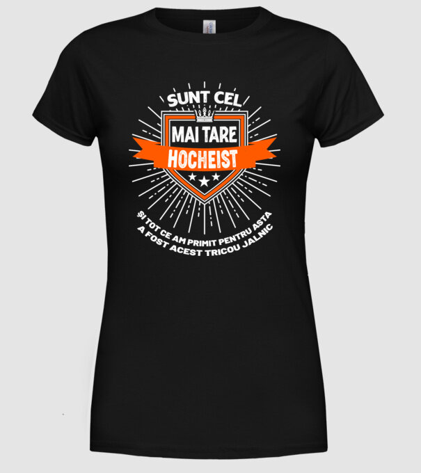 Sunt cel mai tare_HOCHEIST model negru pe tricou