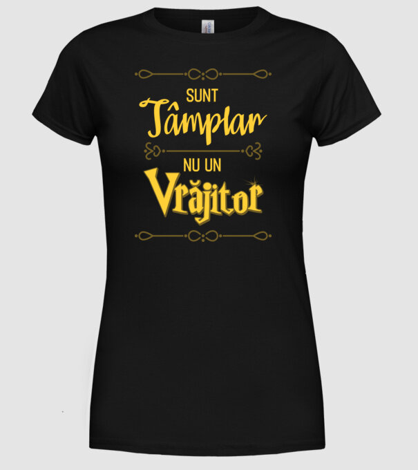 Sunt tâmplar, nu un vrăjitor model negru pe tricou