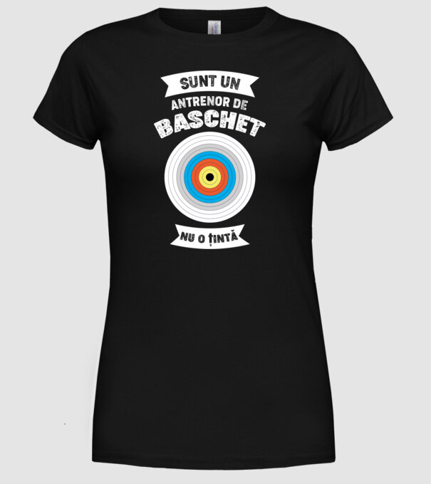 sunt un antrenor de baschet, nu o țintă model negru pe tricou