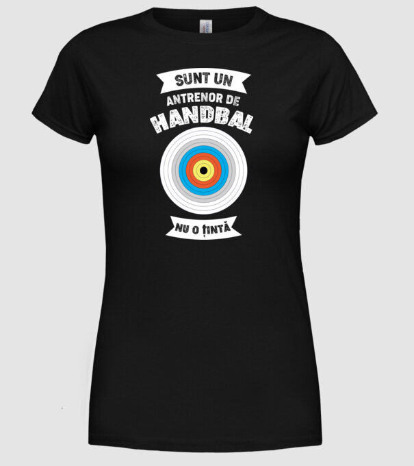 sunt un antrenor de handbal, nu o țintă model negru pe tricou