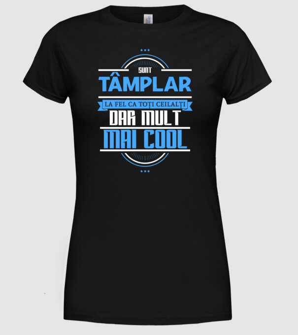 Sunt tâmplar, la fel ca toți ceilalți, dar mult mai cool model negru pe tricou