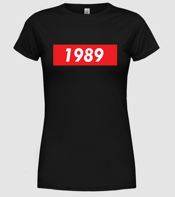 Supreme Birthday 1989 model negru pe tricou