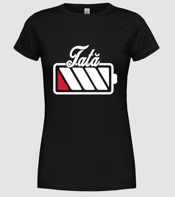 Tată la încărcat model negru pe tricou