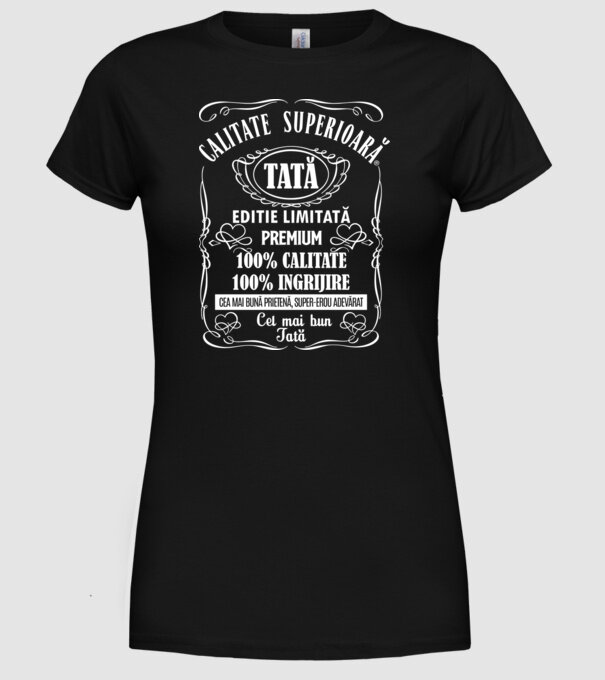 Tată Premium - ediție limitată model negru pe tricou