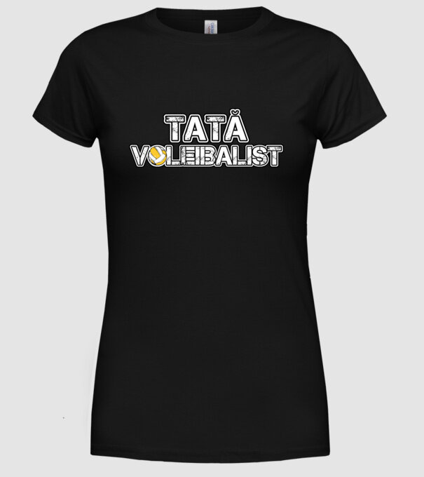 tată voleibalist model negru pe tricou