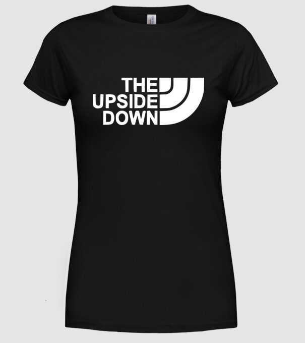 the upside down model negru pe tricou