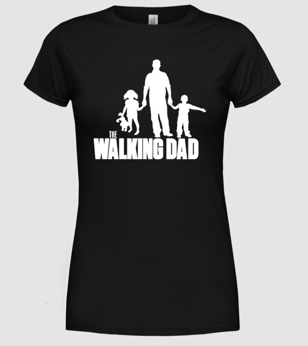 The Walking Dad model negru pe tricou