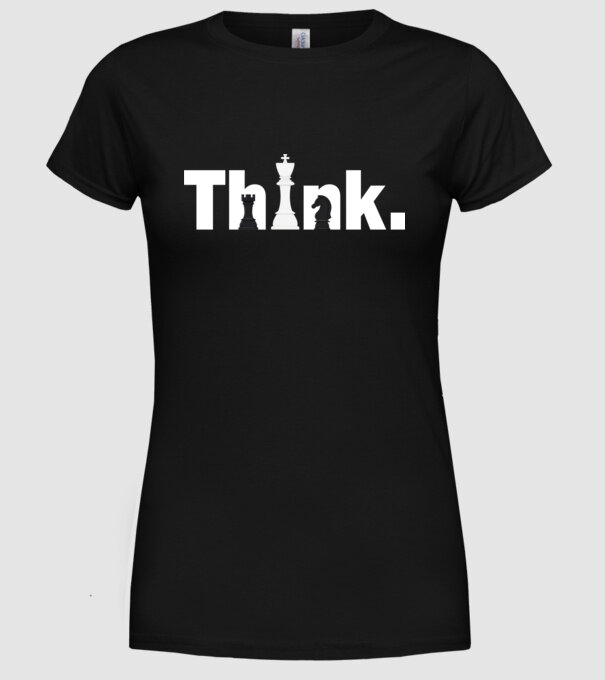 Think model negru pe tricou