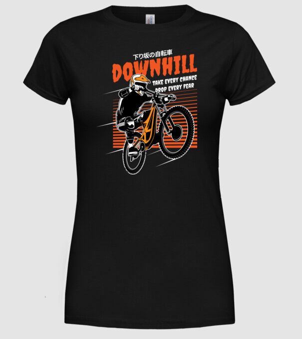 TR Downhill model negru pe tricou
