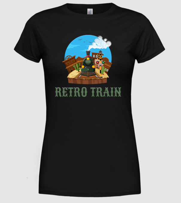 Trenuri model negru pe tricou