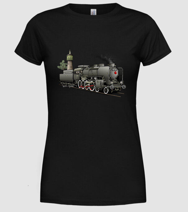 Trenuri model negru pe tricou
