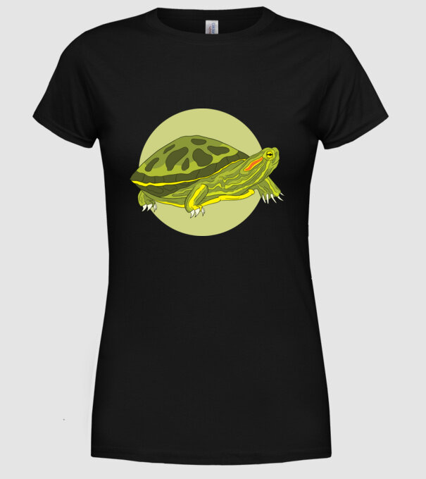Turtle model negru pe tricou