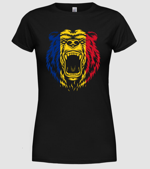 ursul model negru pe tricou
