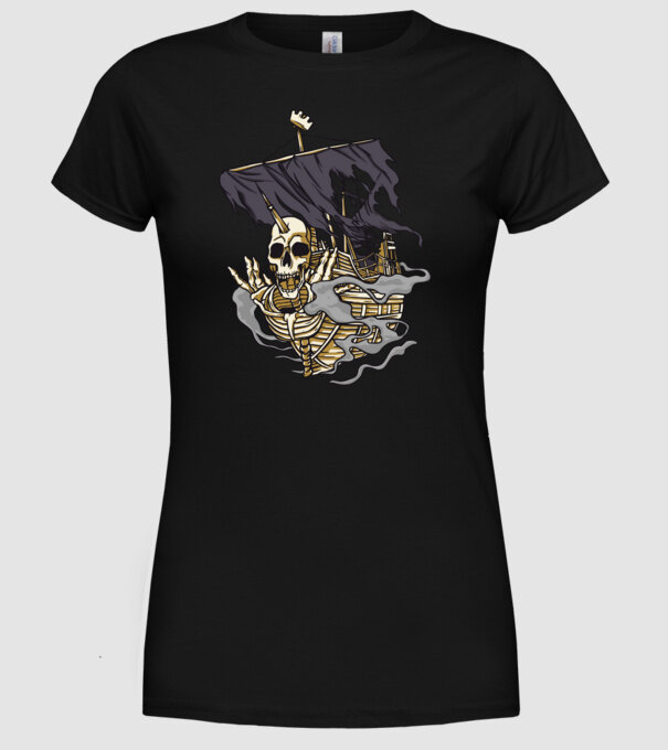 Vapoare model negru pe tricou