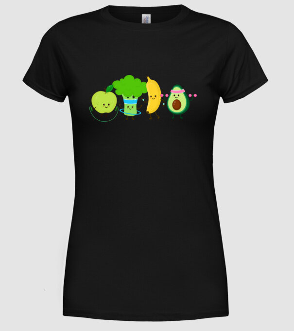 Vegan model negru pe tricou