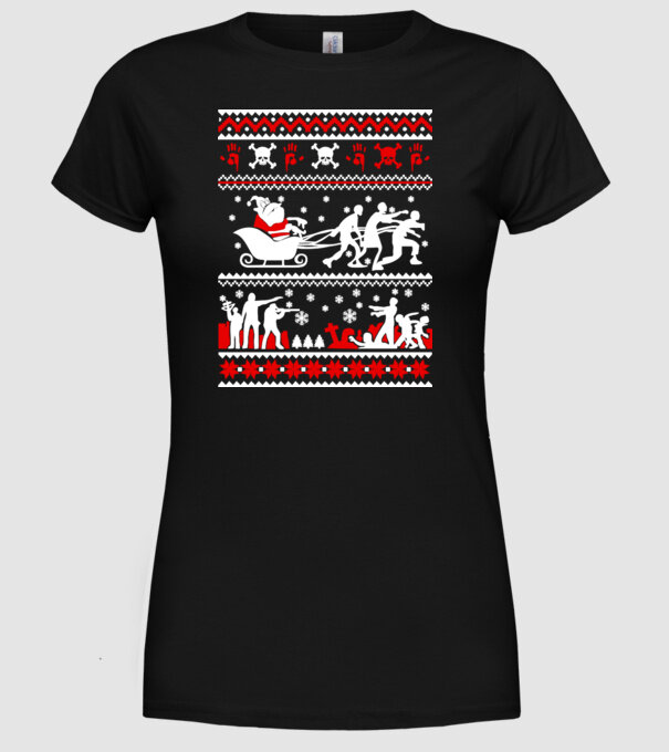 Walking Dead cu motiv norvegian model negru pe tricou