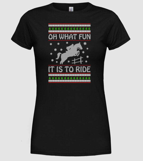 What Fun is to ride - Horse model negru pe tricou