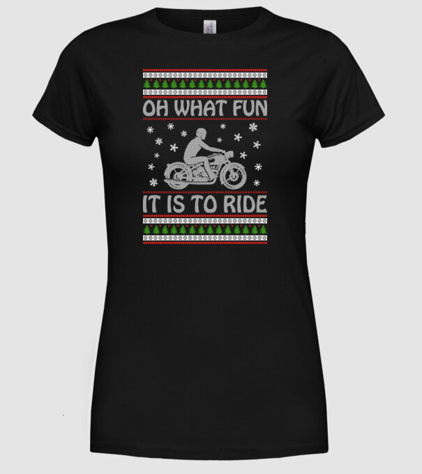 What Fun is to ride - Moto model negru pe tricou
