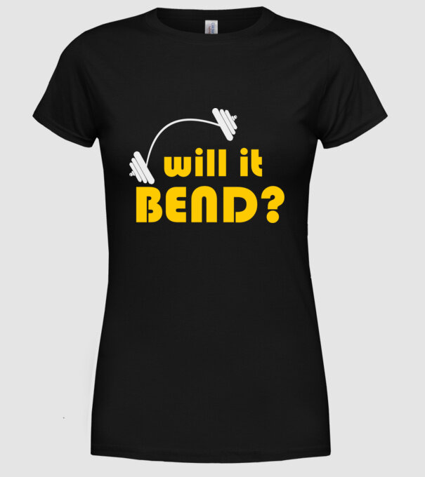 Will it bend model negru pe tricou