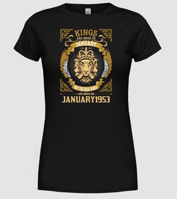 Ziua de naștere a Leului 1953 january model negru pe tricou
