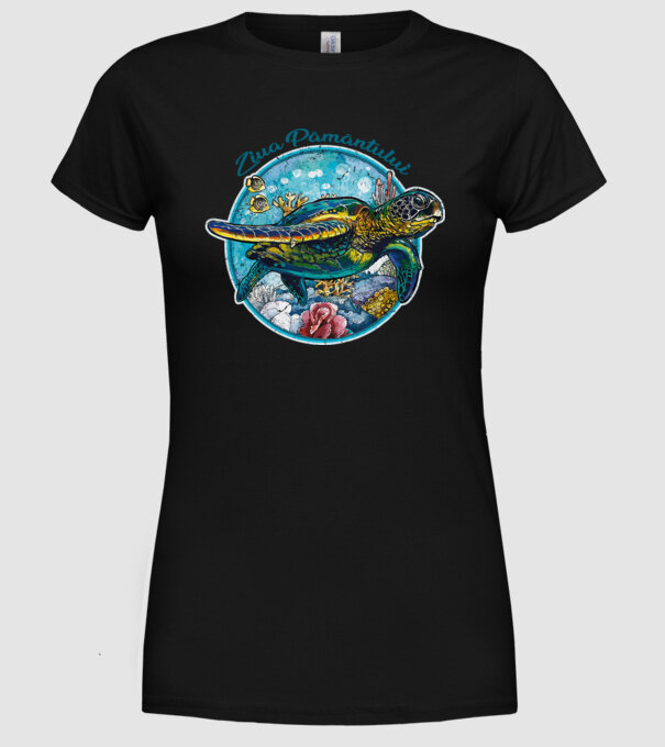 Ziua Pământului model negru pe tricou
