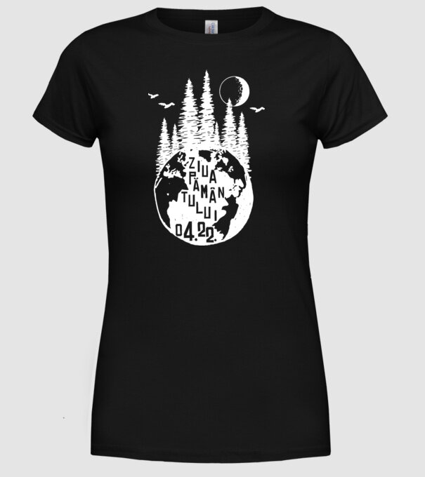Ziua Pământului 22.04. model negru pe tricou