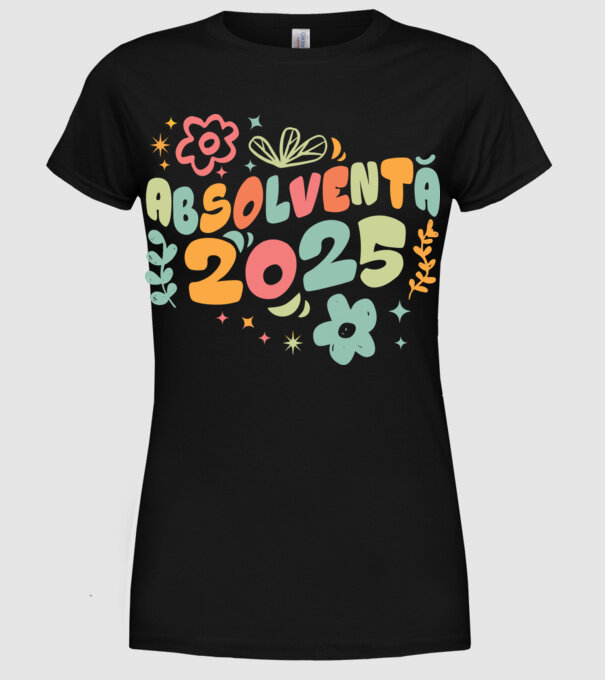 Absolventă 2025 model negru pe tricou