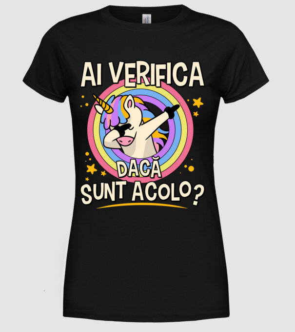 Ai verifica dacă sunt acolo? model negru pe tricou
