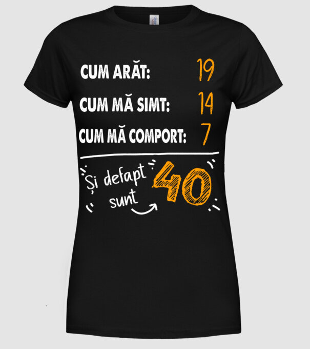 Aspect, senzație, comportament 40 Negru model negru pe tricou