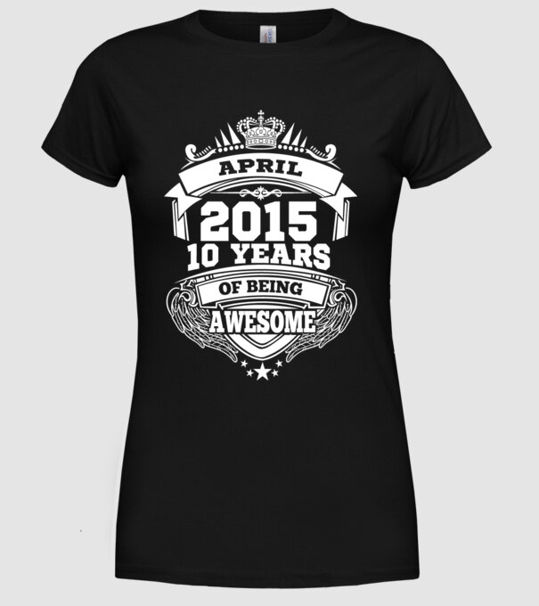 Awesome being of april 2015 model negru pe tricou