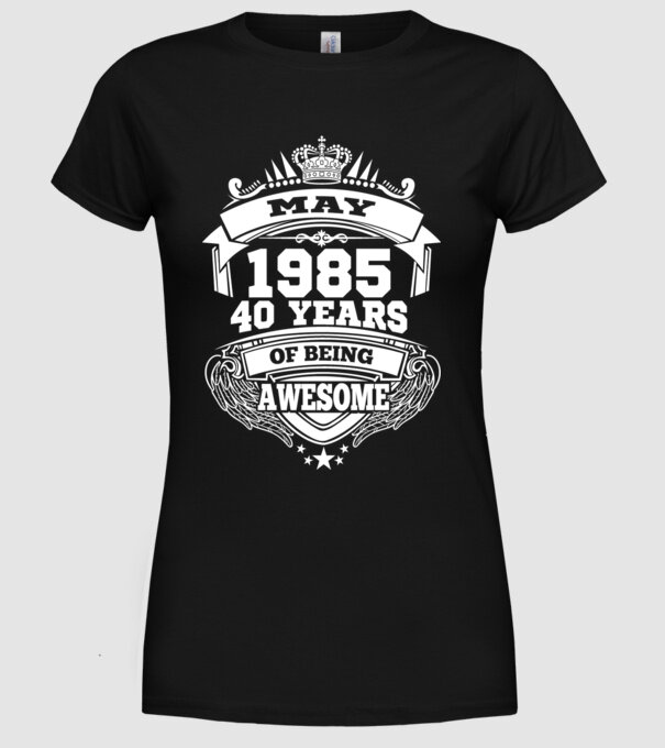 Awesome being of may 1985 model negru pe tricou