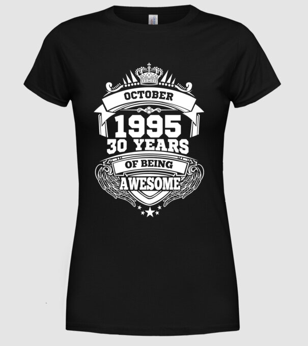 Awesome being of october 1995 model negru pe tricou