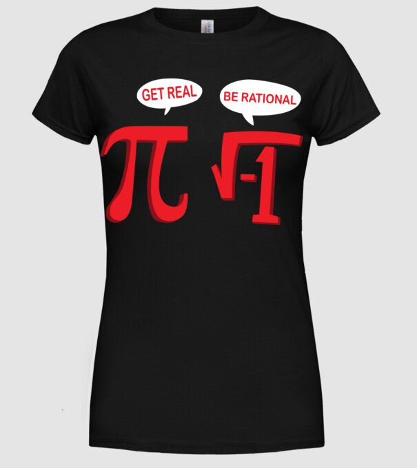 Be rational PI model negru pe tricou