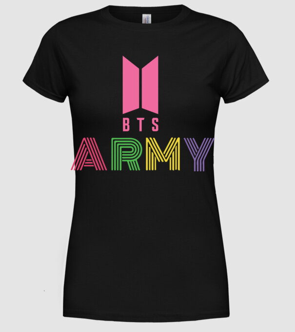 BTS ARMY model negru pe tricou